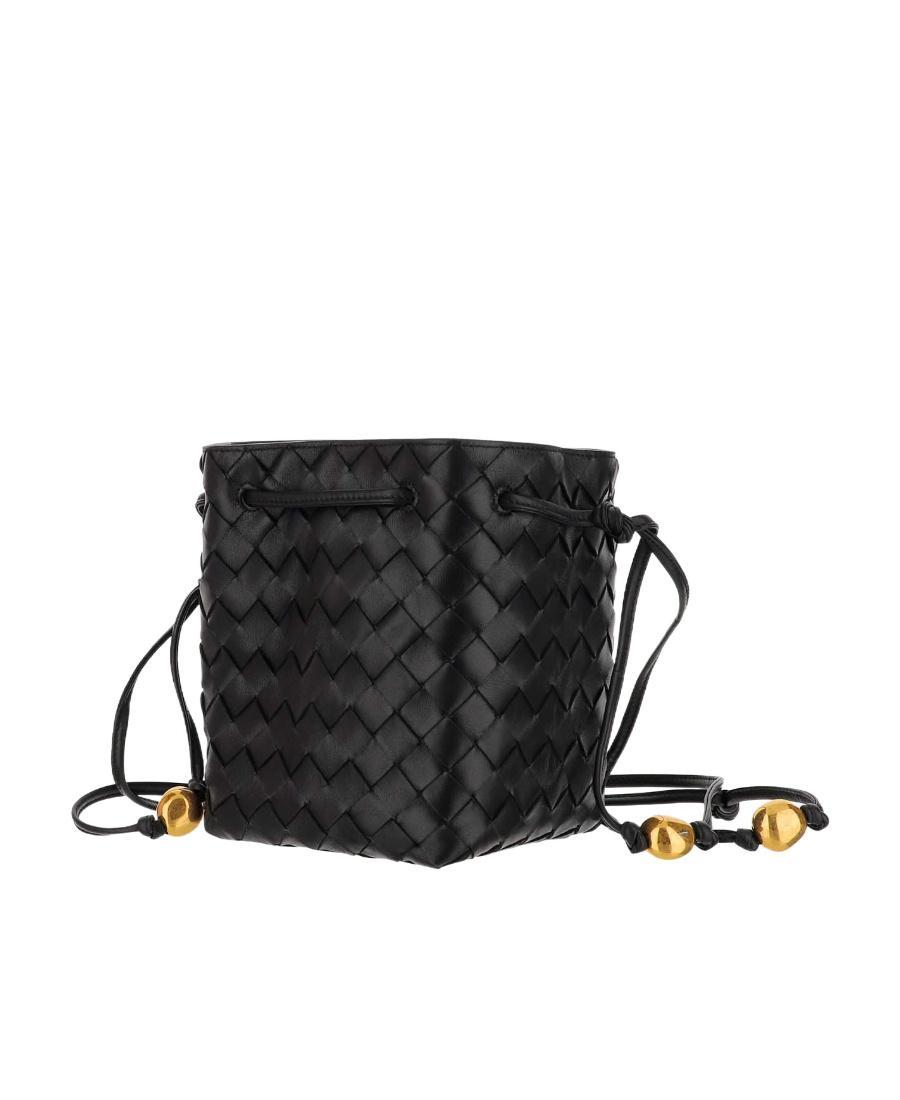 BOTTEGA VENETA Small Intrecciato Bucket Bag In Nero Product Image