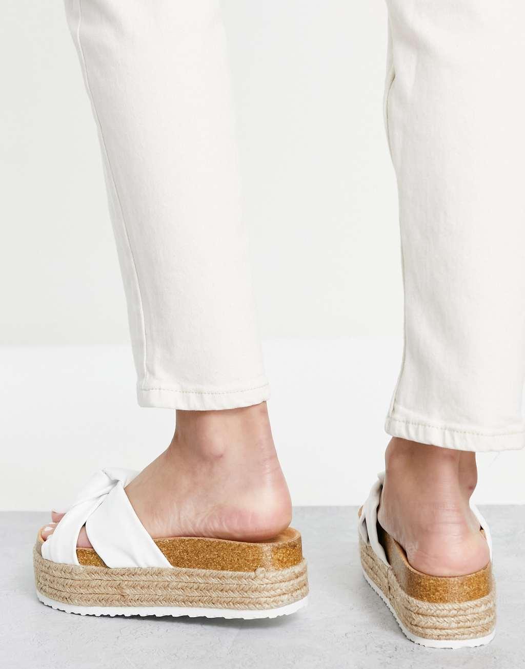 ASOS DESIGN Teegan knotted flatform sandals Product Image