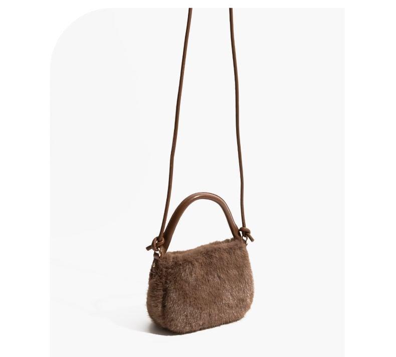 Top Handle Fluffy Crossbody Bag Product Image