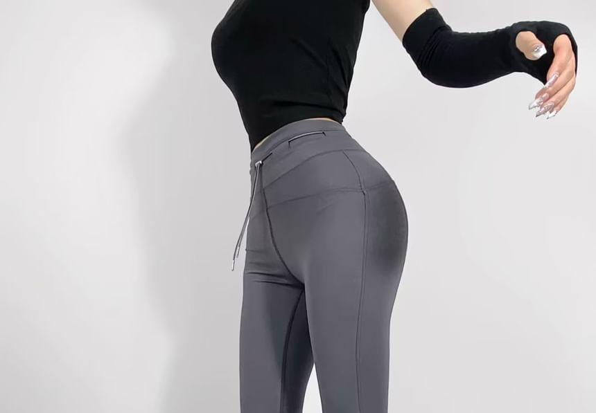 High Waist Plain Flared Pants Product Image