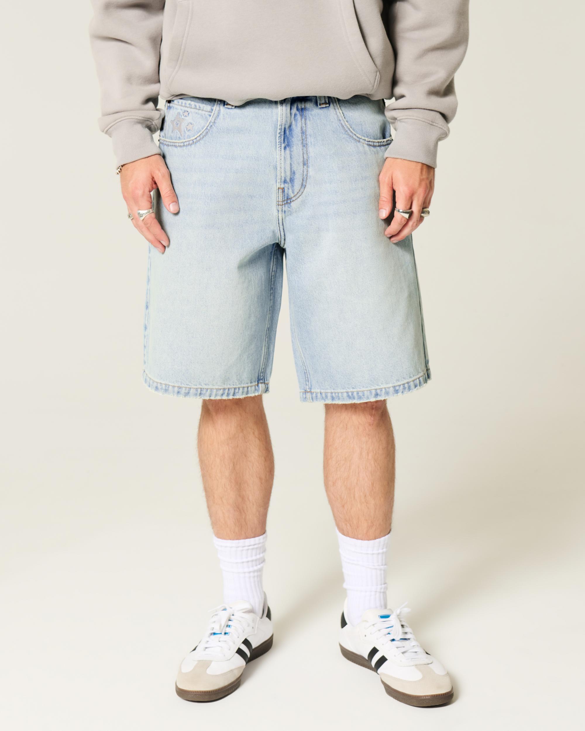 Baggy Denim Cargo Shorts Product Image