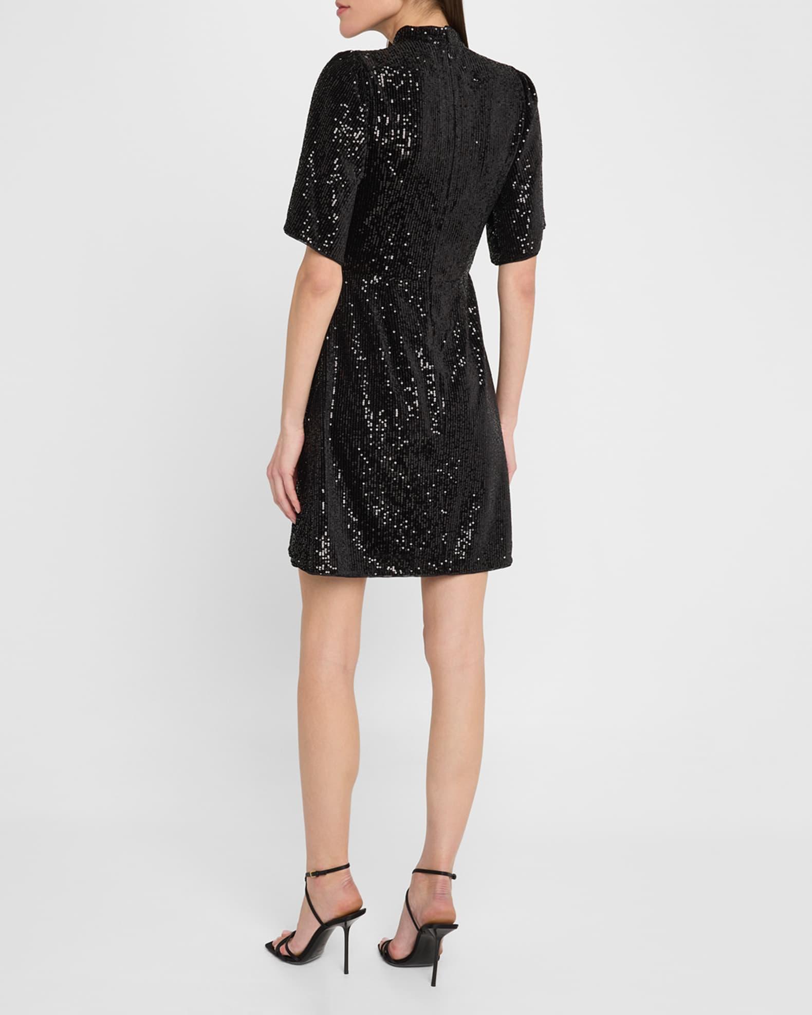 Eve Cutout Mock-Neck Sequin Mini Dress Product Image