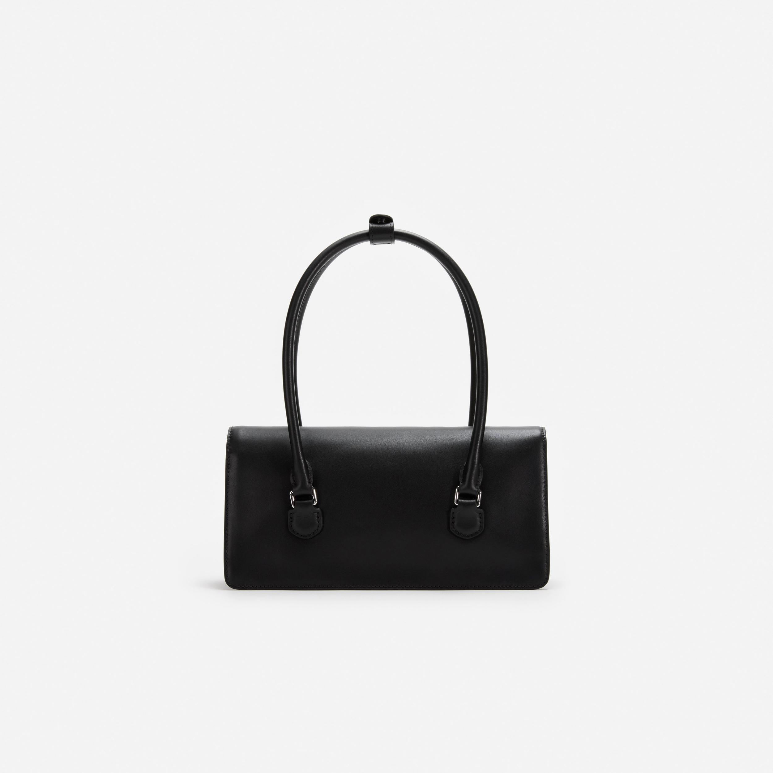 Black Soft Leather Shoulder Bag Product Image