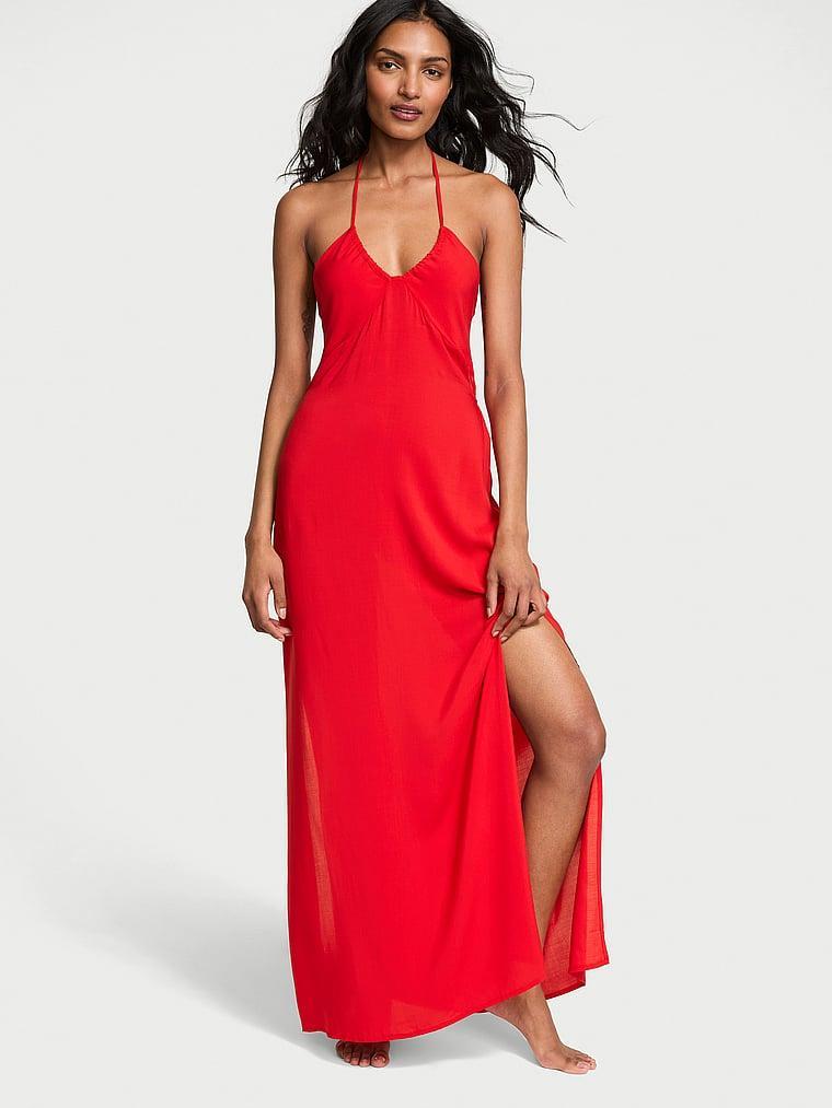 Beachwear Halter Maxi Dress Product Image