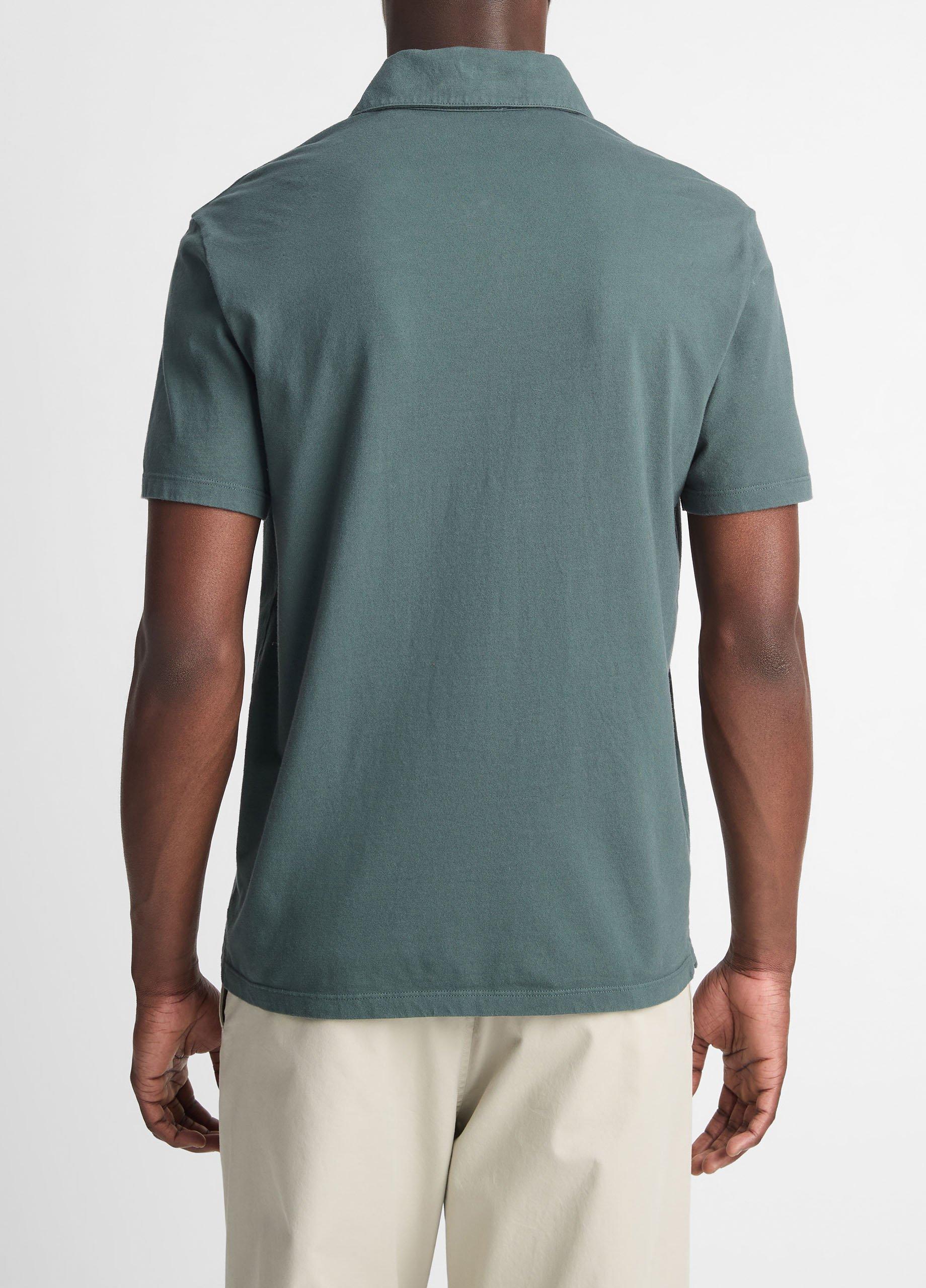 Garment Dye Cotton Polo Shirt Product Image