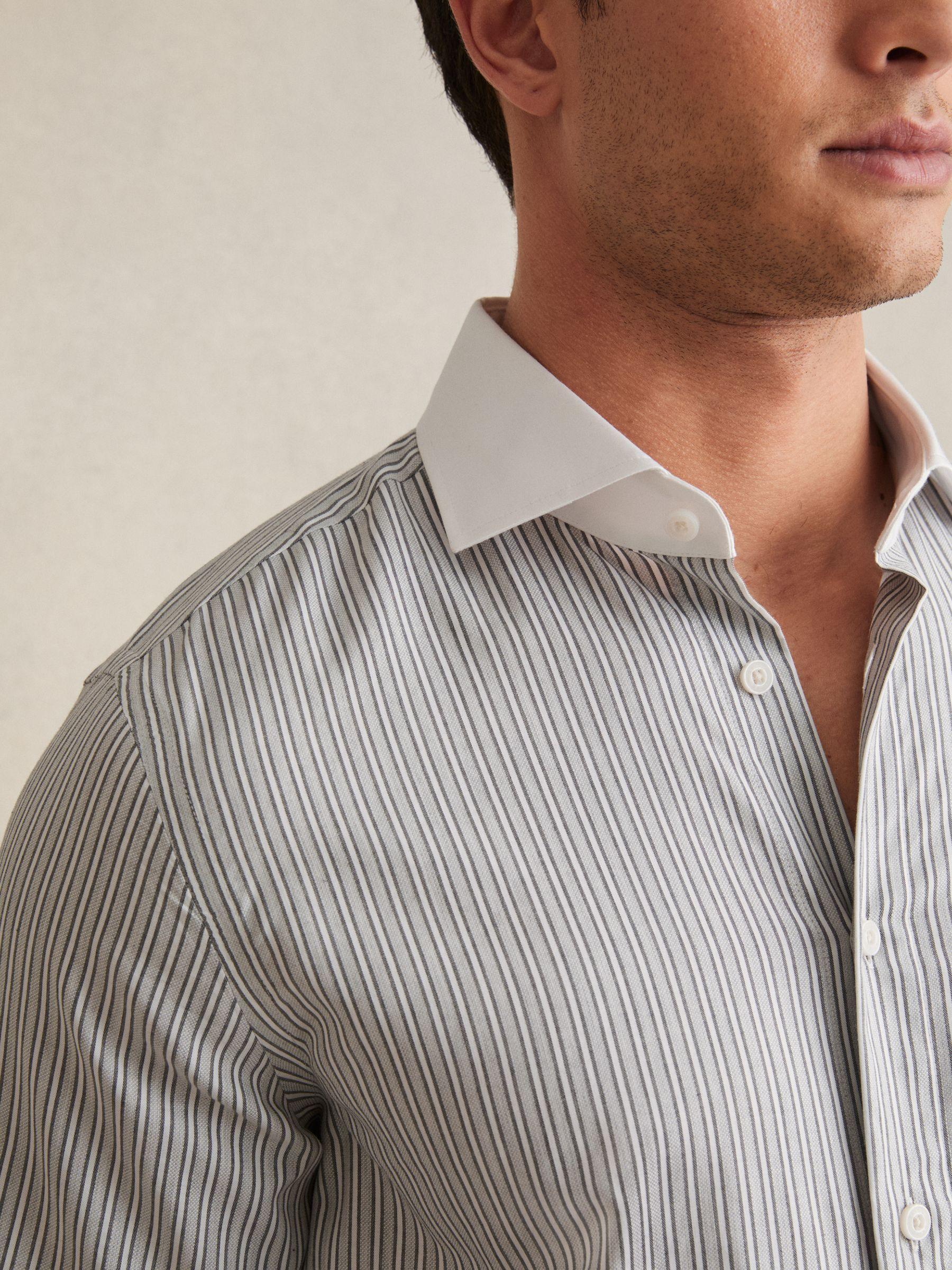 Single-Breasted Stretch Suit Blazer Slim-Fit in Stone Product Image