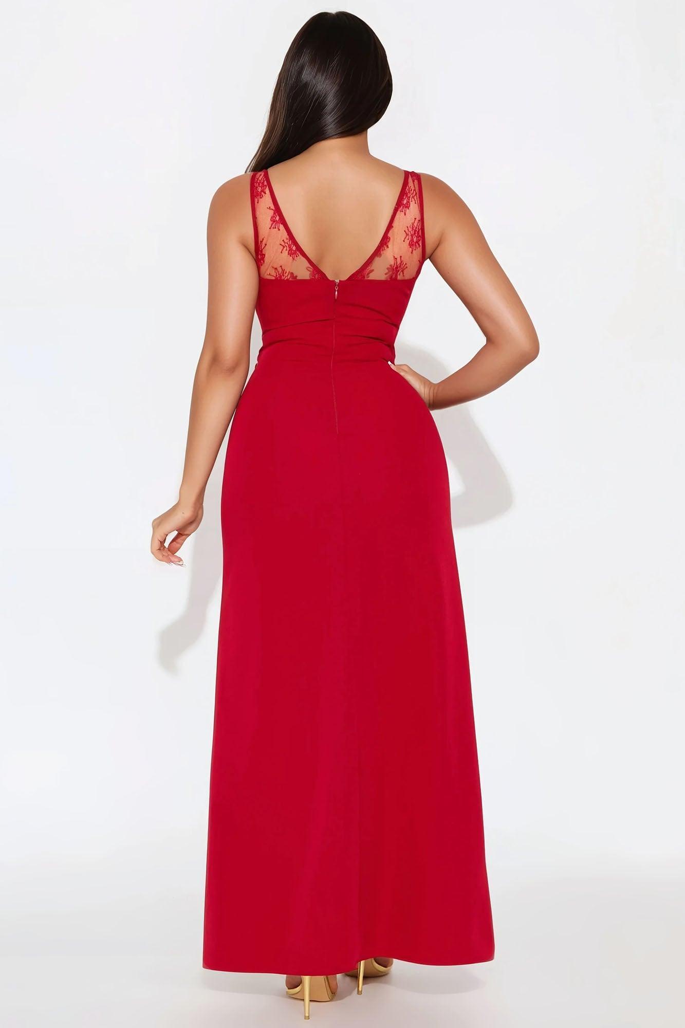 Jazmyn Maxi Dress  - Red Product Image
