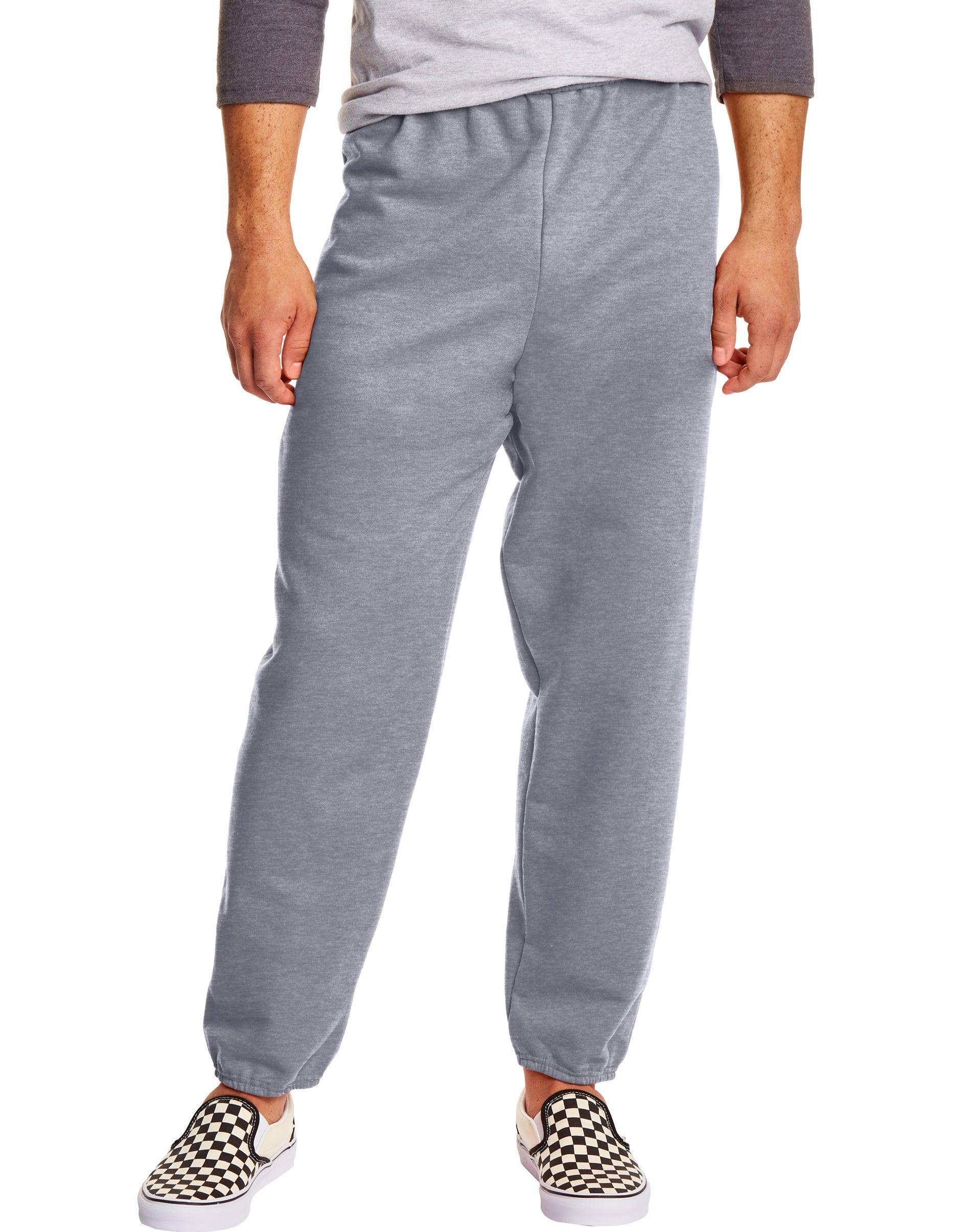 Hanes EcoSmart Mens Fleece Sweatpants, 32 White M Product Image