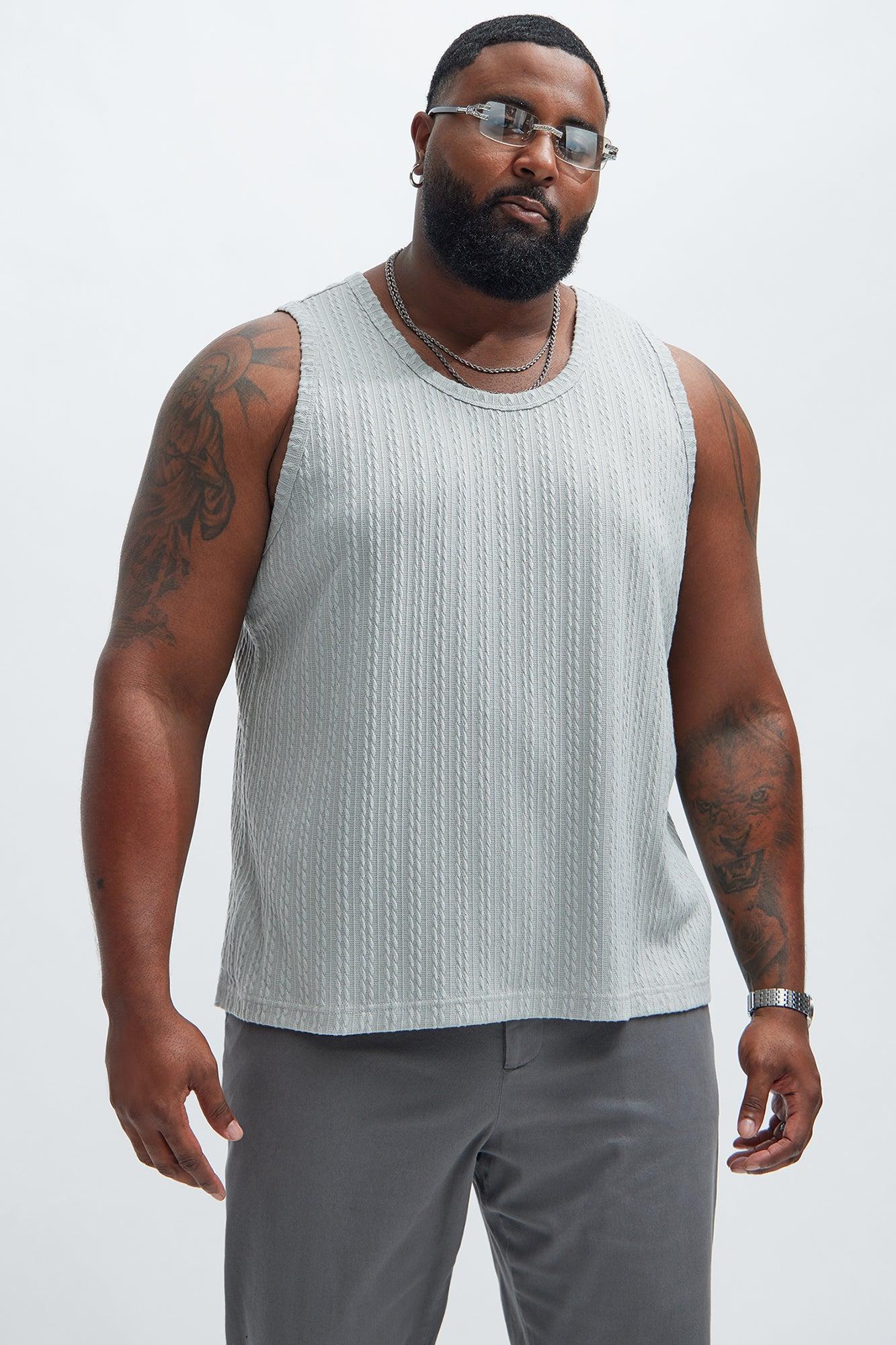 Kellen Textured Tank - Grey Product Image
