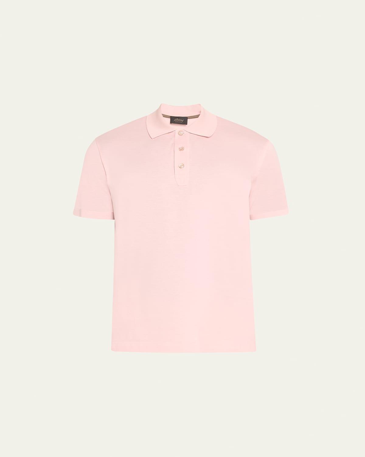 Mens Solid Cotton Polo Shirt Product Image