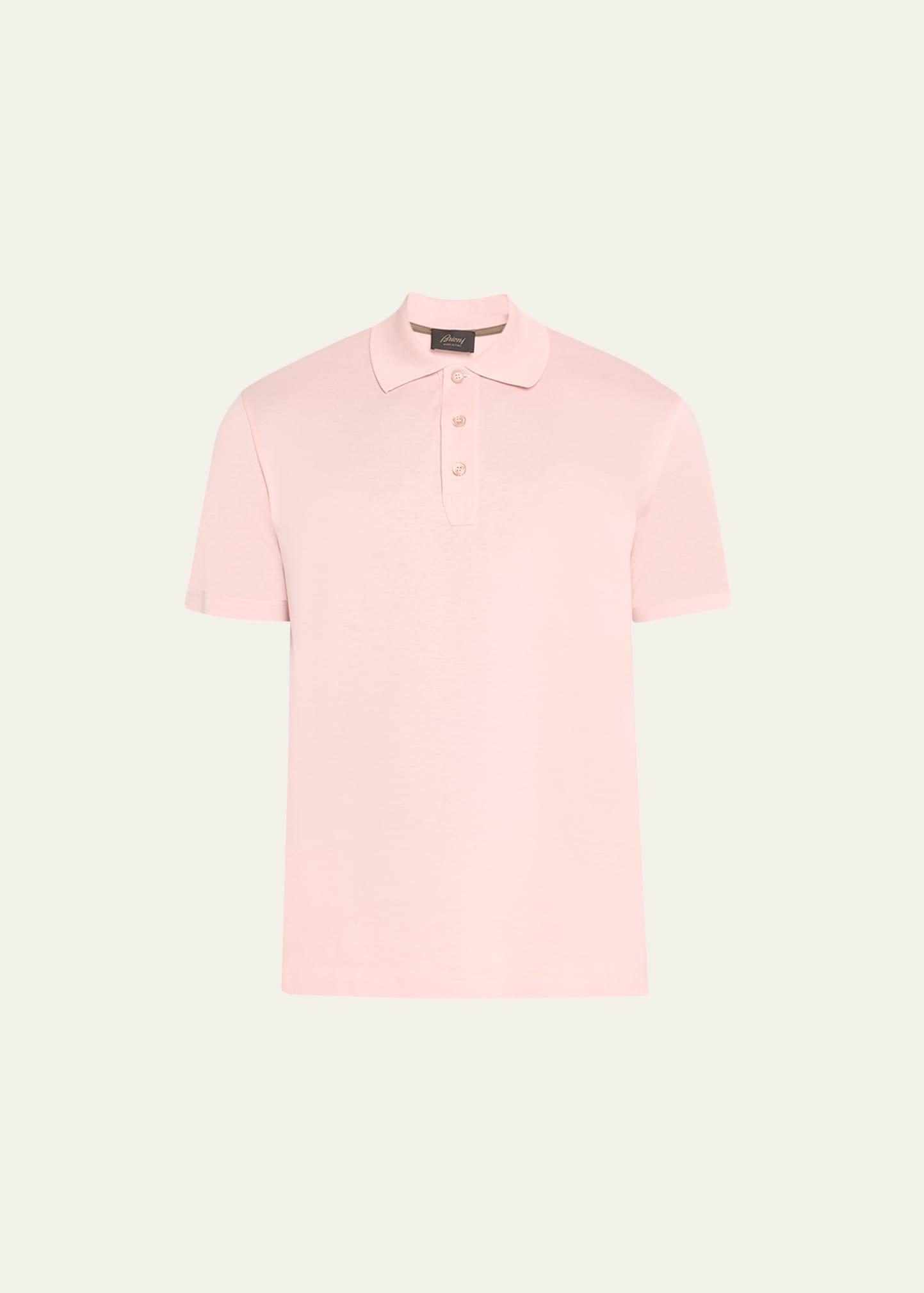 Mens Solid Cotton Polo Shirt Product Image