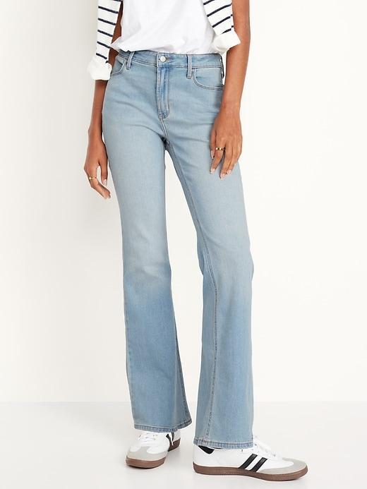 High-Waisted Wow Flare Jeans Product Image