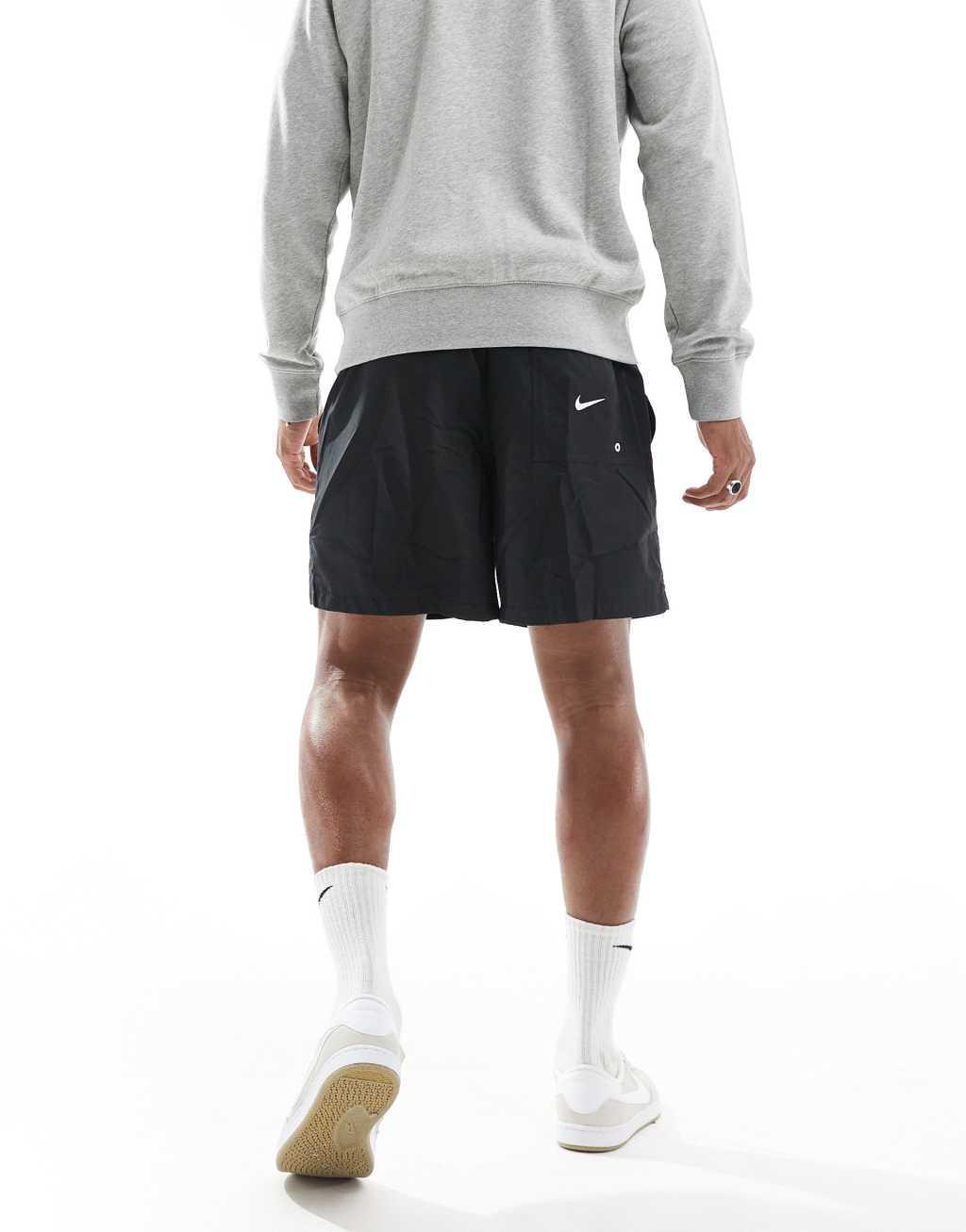 Nike Block 2.0 logo woven shorts in black Product Image