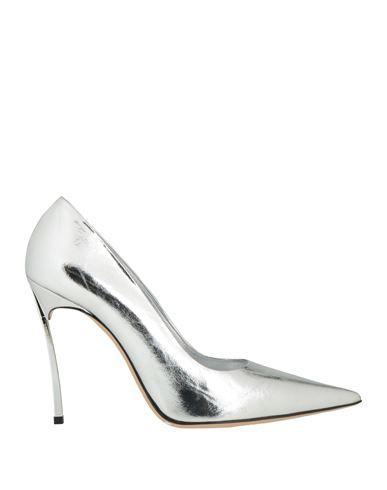 CASADEI Woman Pumps Silver Size 7 Leather In Metallic Product Image