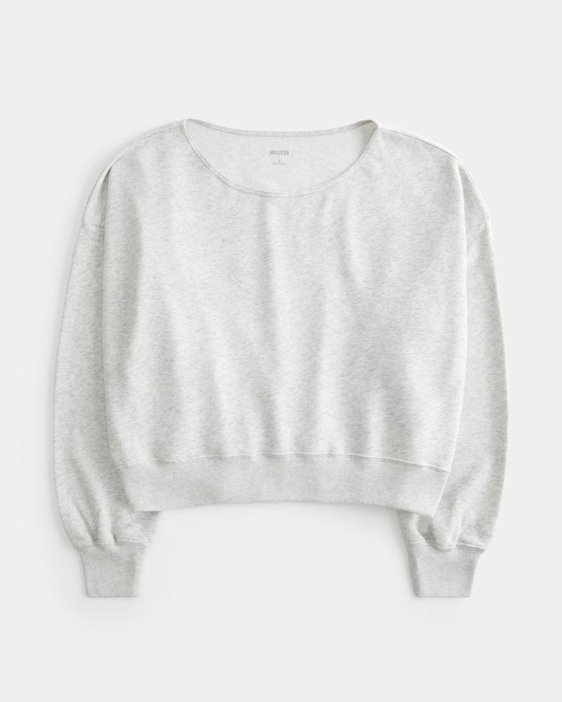 Easy Off-the-Shoulder Terry Sweatshirt Product Image