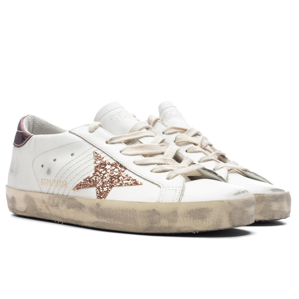 Women's Super Star Leather Sneaker - White/Peach/Antique Rose Female Product Image