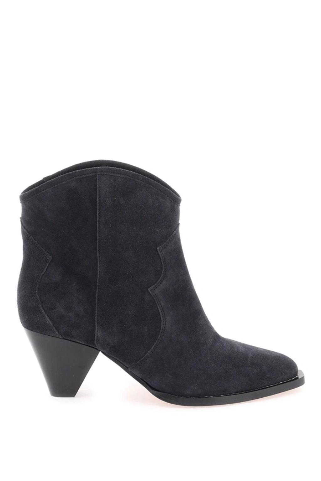 ISABEL MARANT Darizo Suede Ankle Boots In Blue Product Image