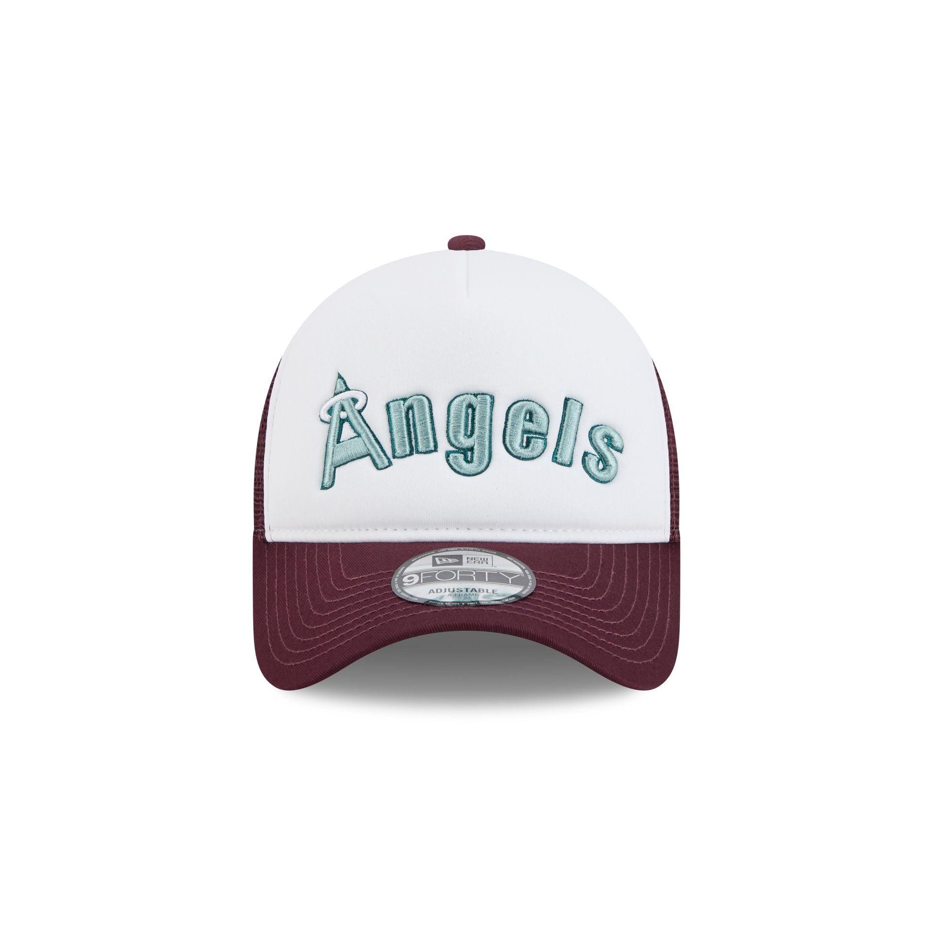 Los Angeles Angels Optic White 9FORTY A-Frame Snapback Hat Male Product Image