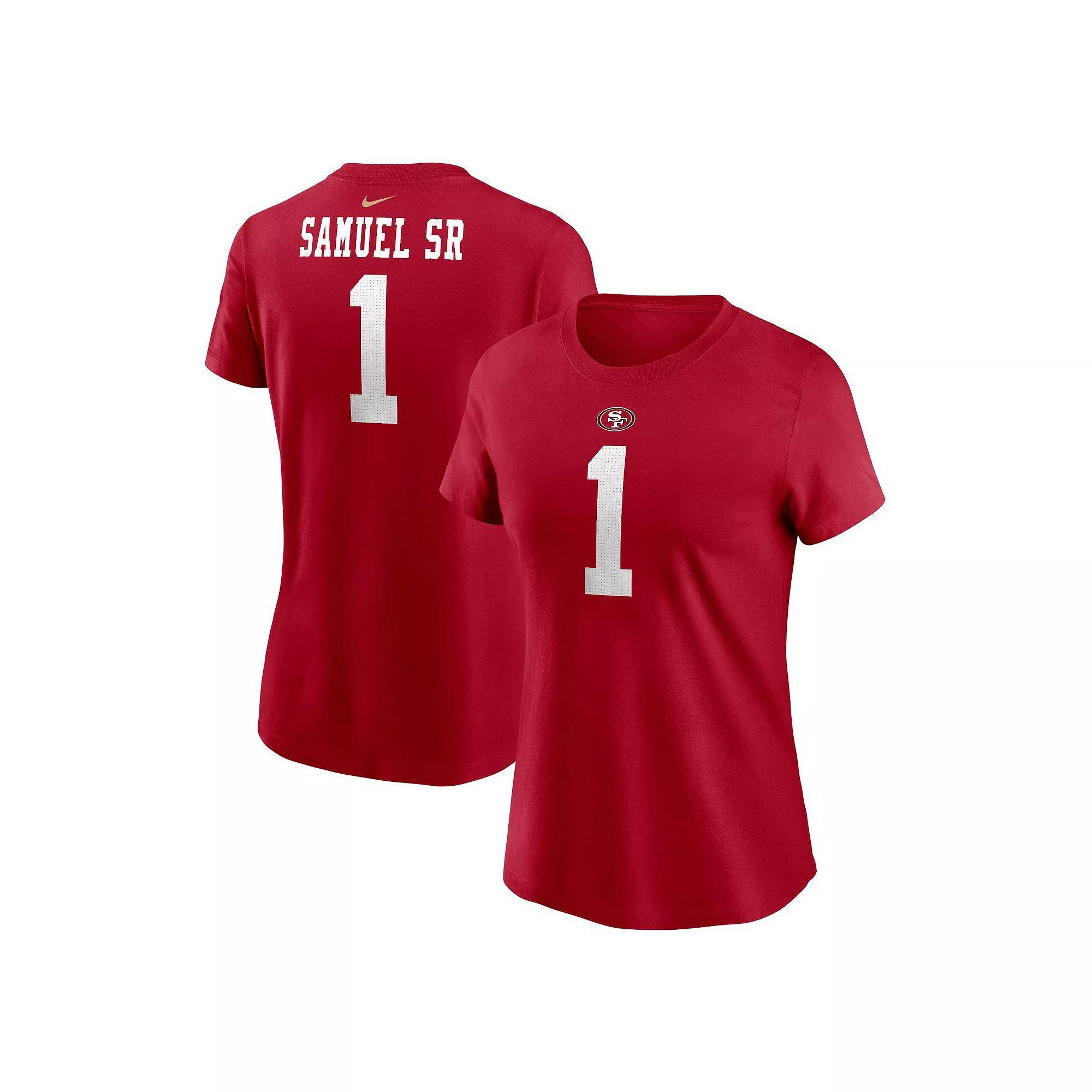 Women's Nike Deebo Samuel Sr Scarlet San Francisco 49ers Player Name & Number T-Shirt, Size: XL, Red Product Image