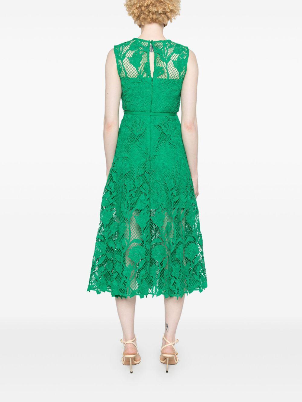 guipure-lace belted dress Product Image