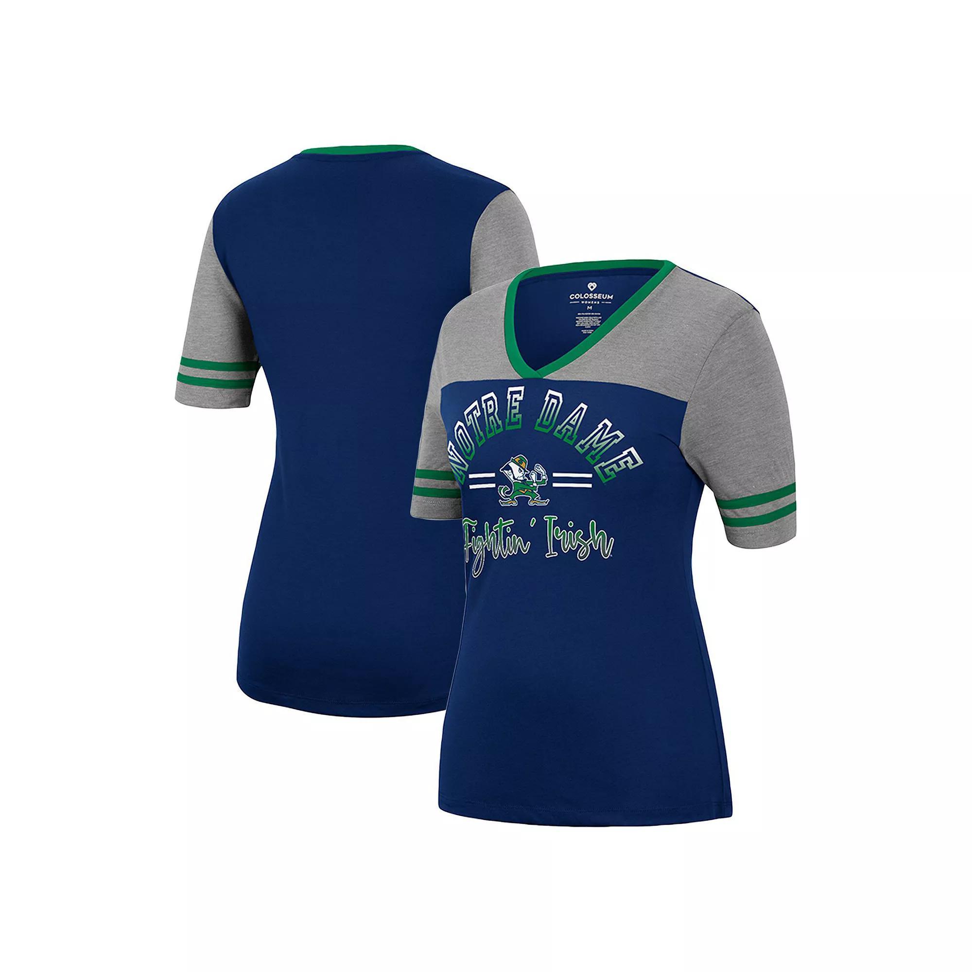 Women's Colosseum Black/Heathered Gray Iowa Hawkeyes There You Are V-Neck T-Shirt, Size: Small Product Image