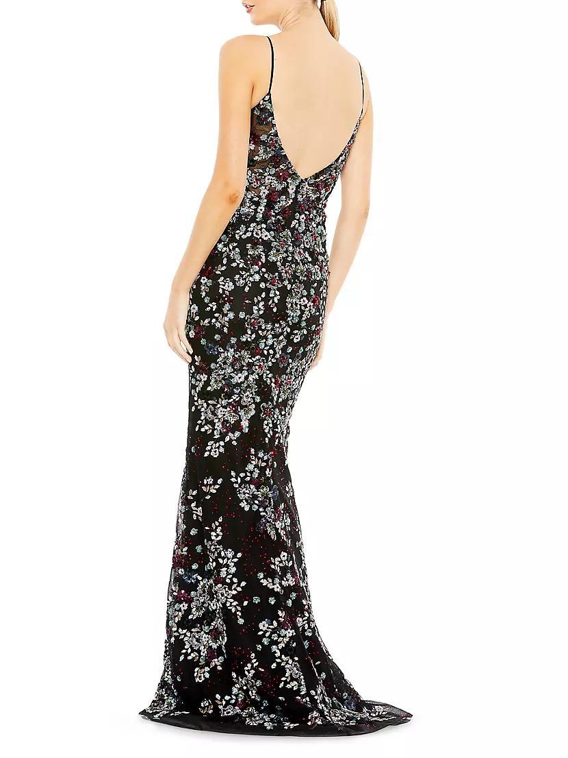 Floral Embellished Mermaid Gown Product Image