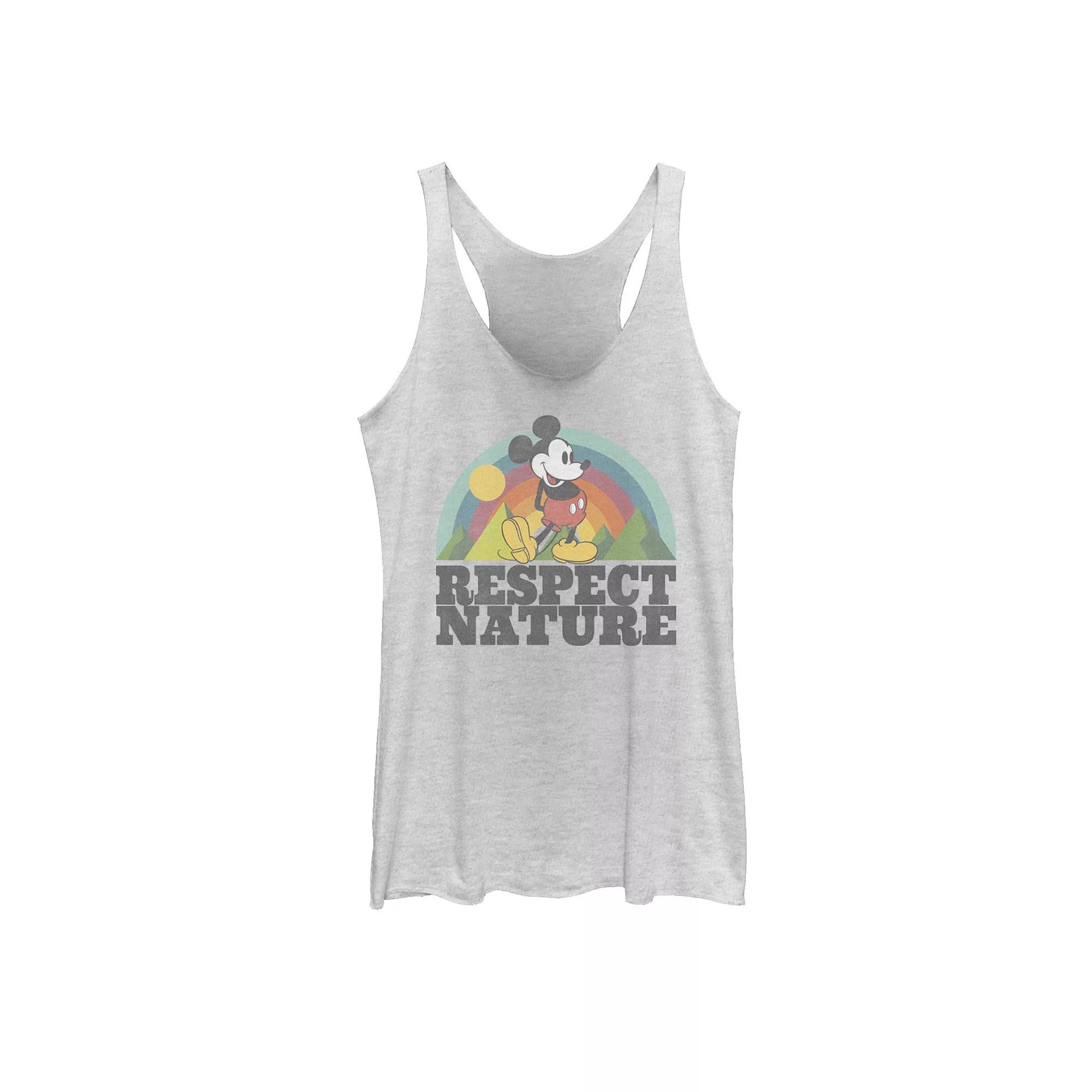 Disney's Mickey & Friends Mickey Mouse Respect Nature Rainbow Racerback Tank Top, Girl's,  Product Image