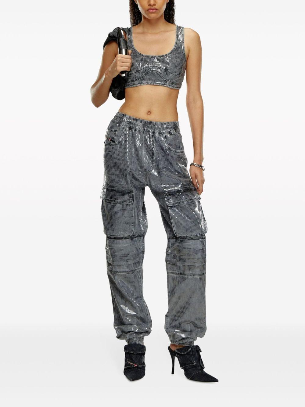 De-Toppy-S denim crop top Product Image