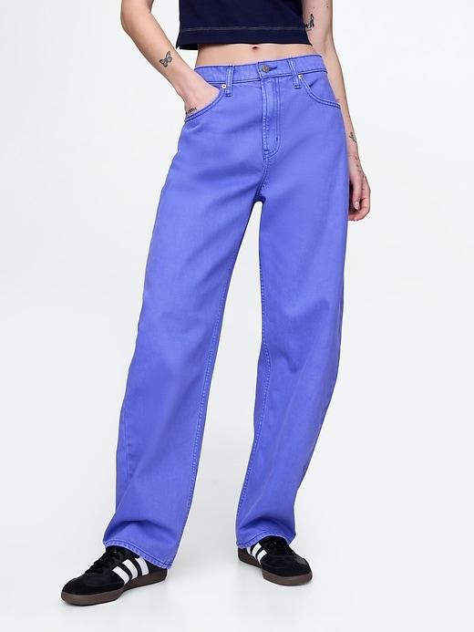 High Rise Barrel Jeans Product Image