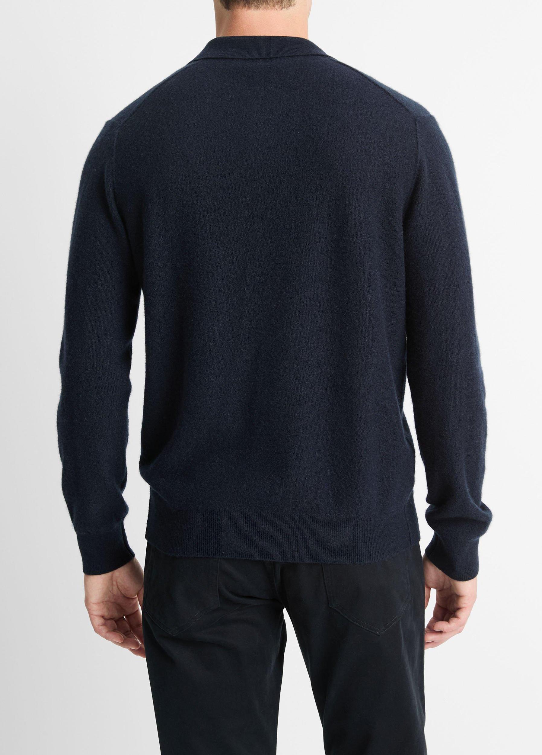 Plush Cashmere Johnny-Collar Polo Product Image