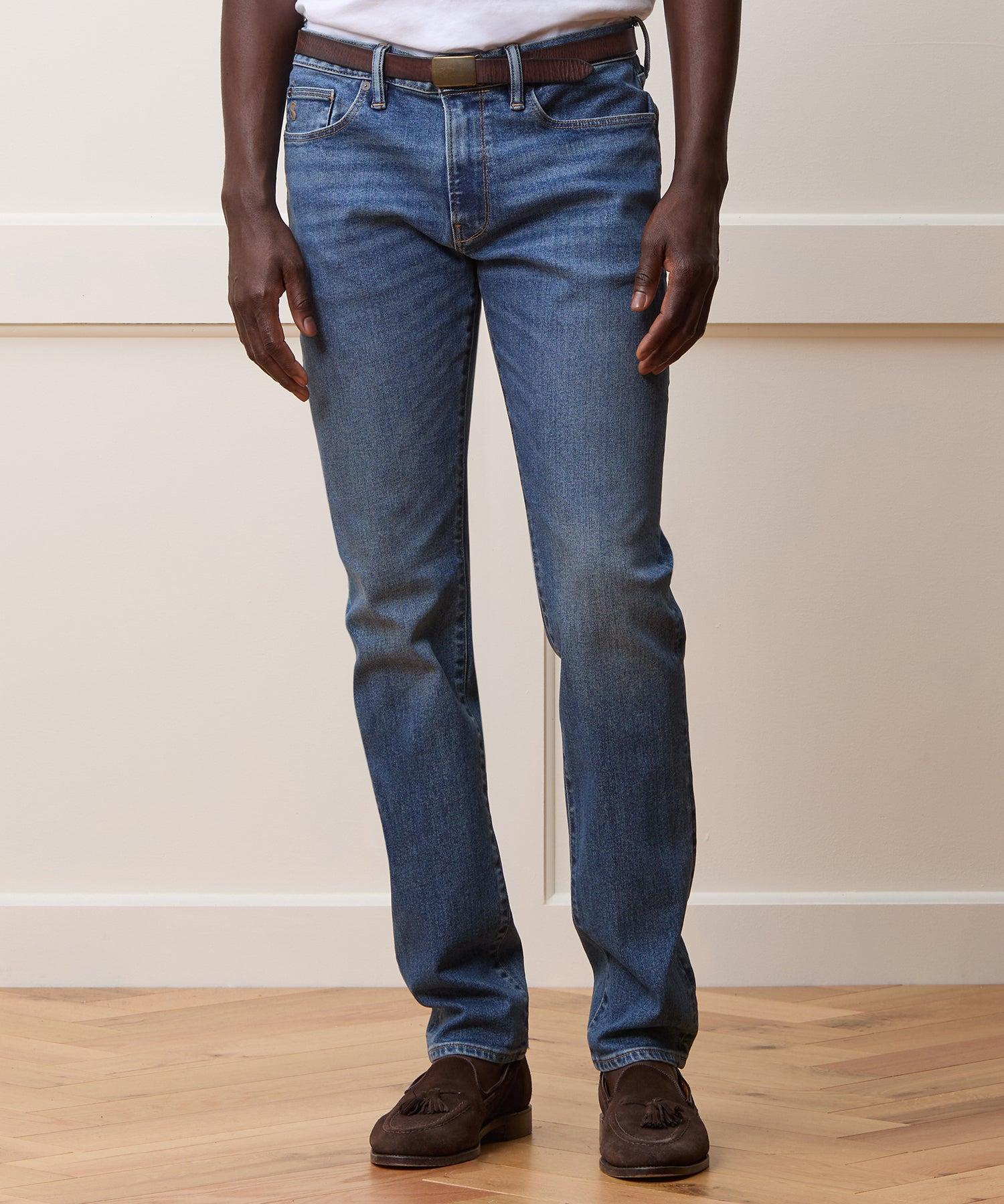 Slim Stretch Jean in Faded Blue Wash Product Image