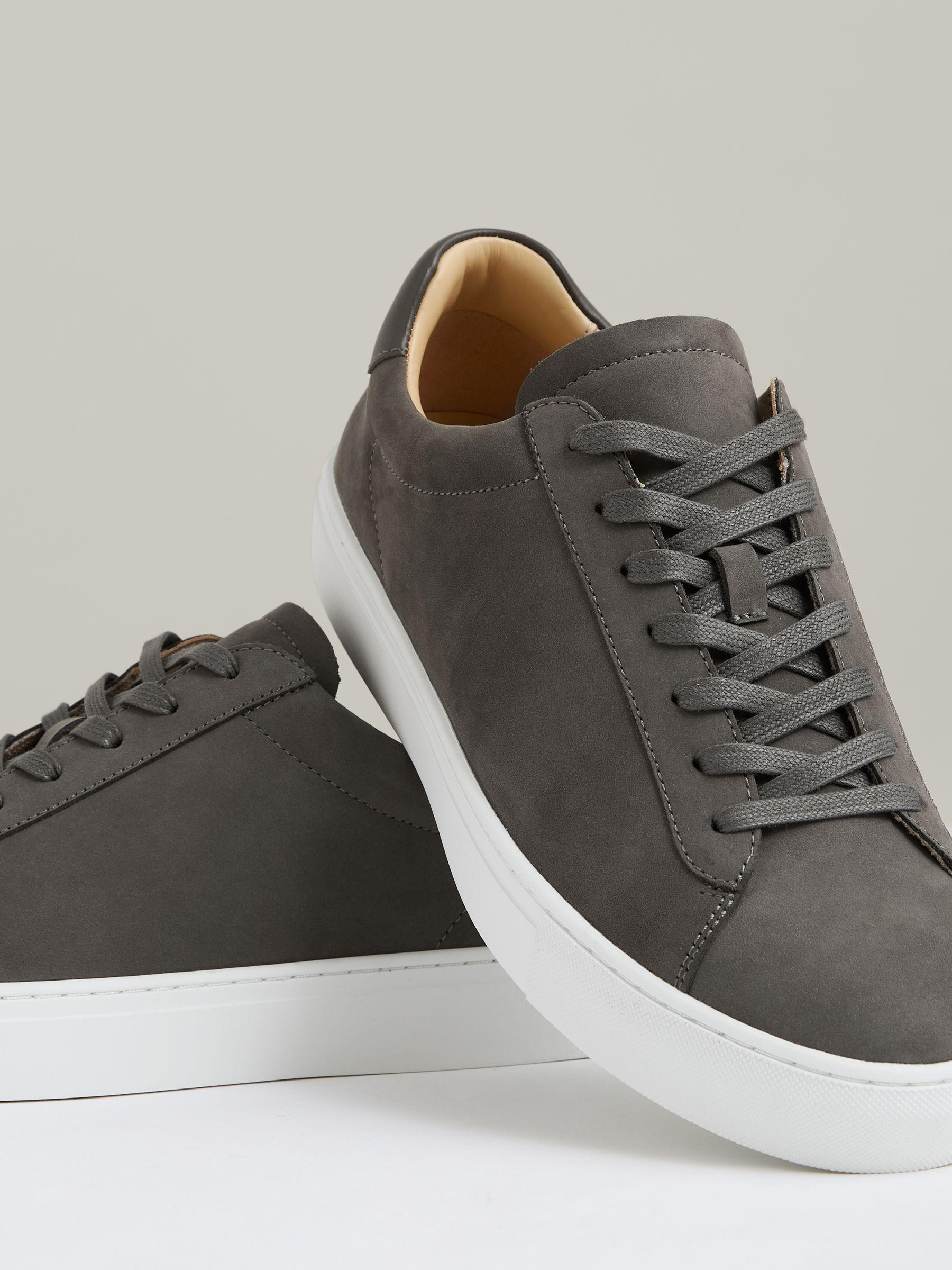 Leather Low-Top Trainers in Grey Product Image
