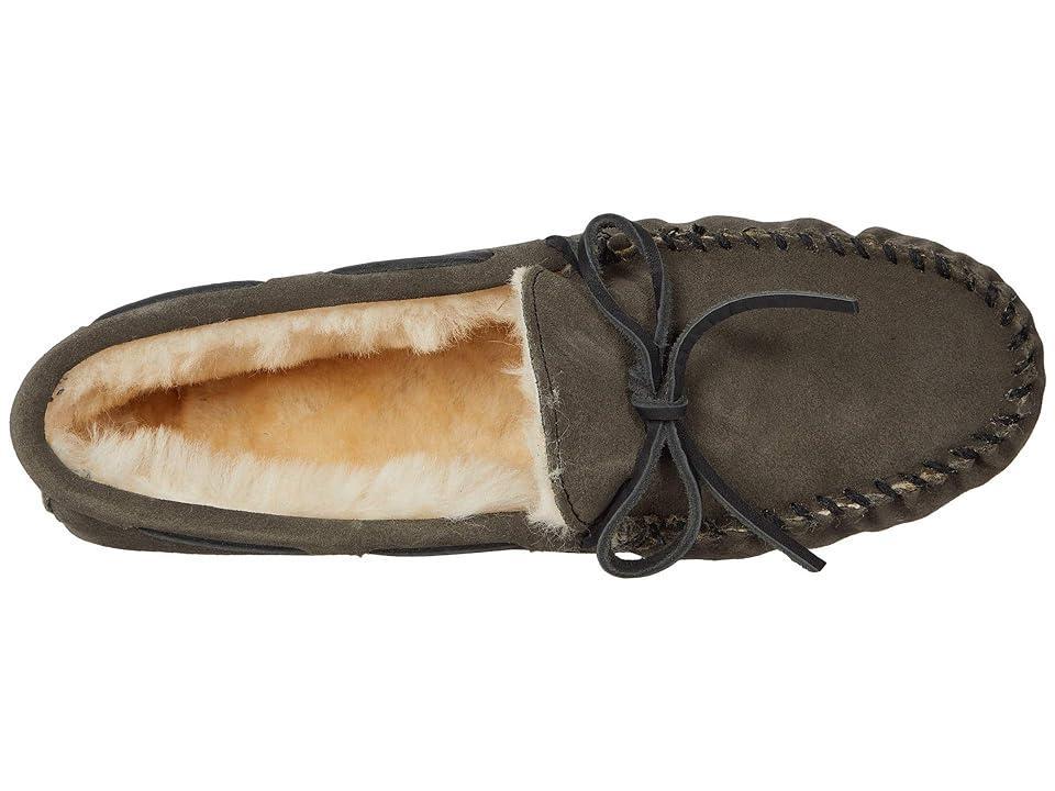 Minnetonka Sheepskin Softsole Moc (Grey) Men's Shoes Product Image