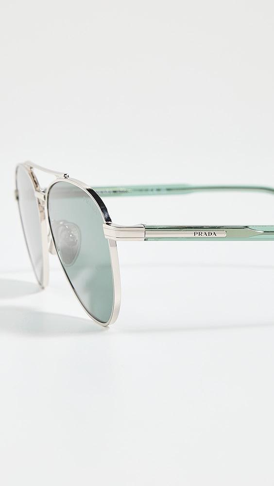 Prada PR A58S Aviator Sunglasses | Shopbop Product Image