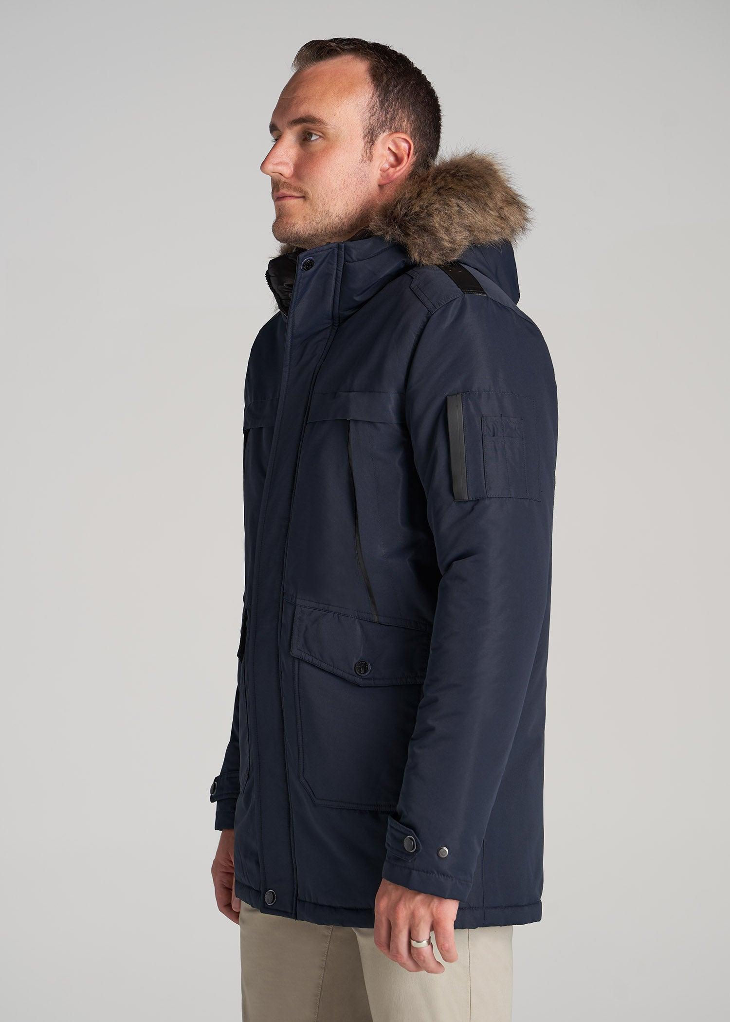 American Tall X Point Zero Tall Men's Parka in Navy Product Image