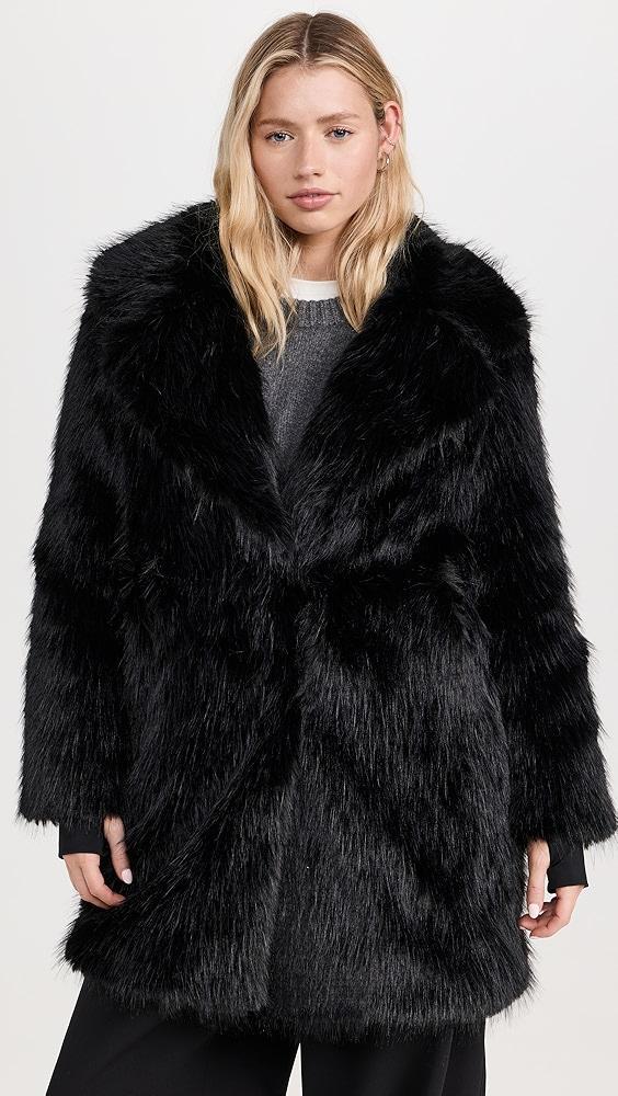 SAM. Faux Fur Mid Coat | Shopbop Product Image