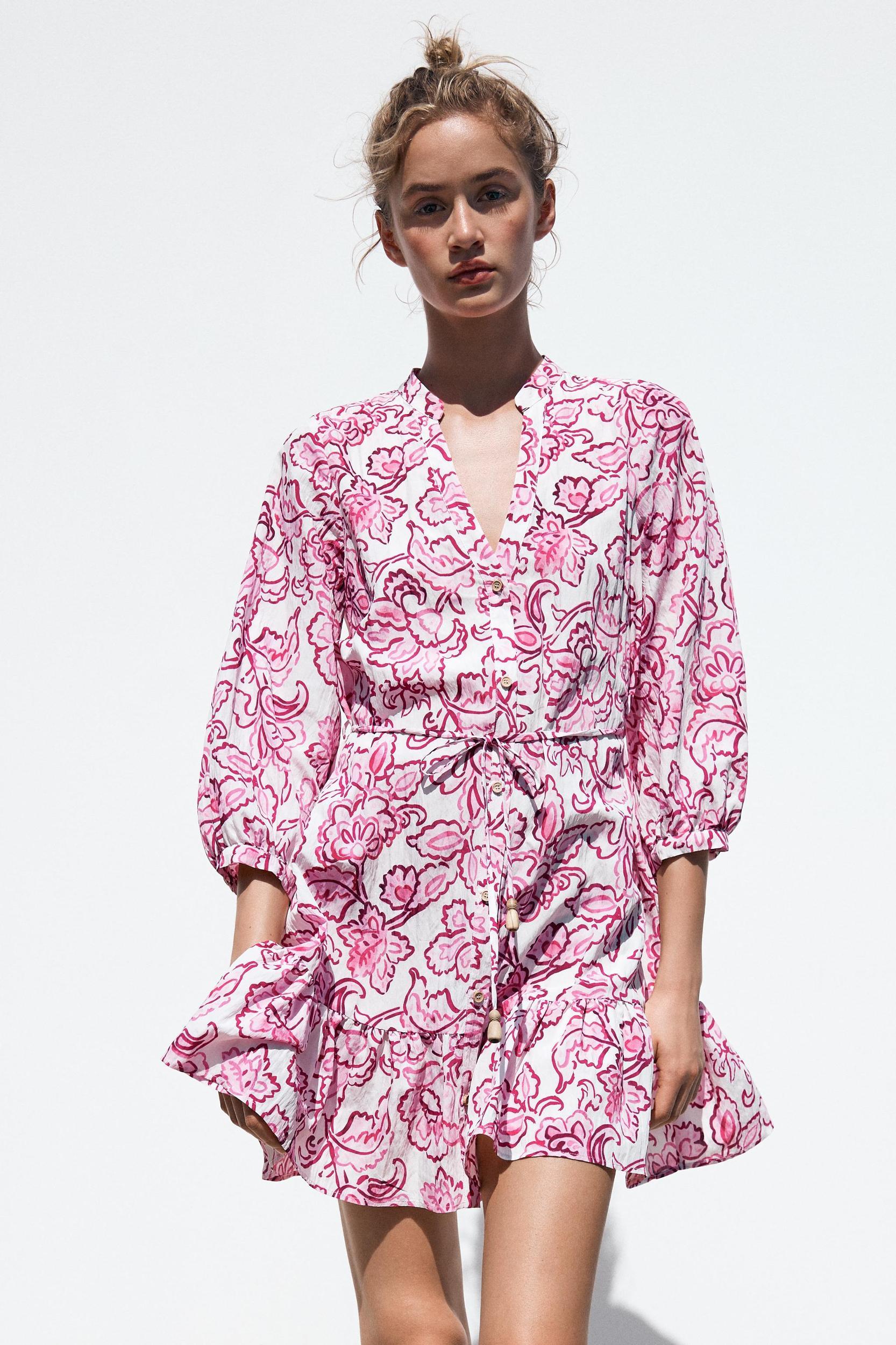 FLORAL PRINT MINI DRESS Product Image