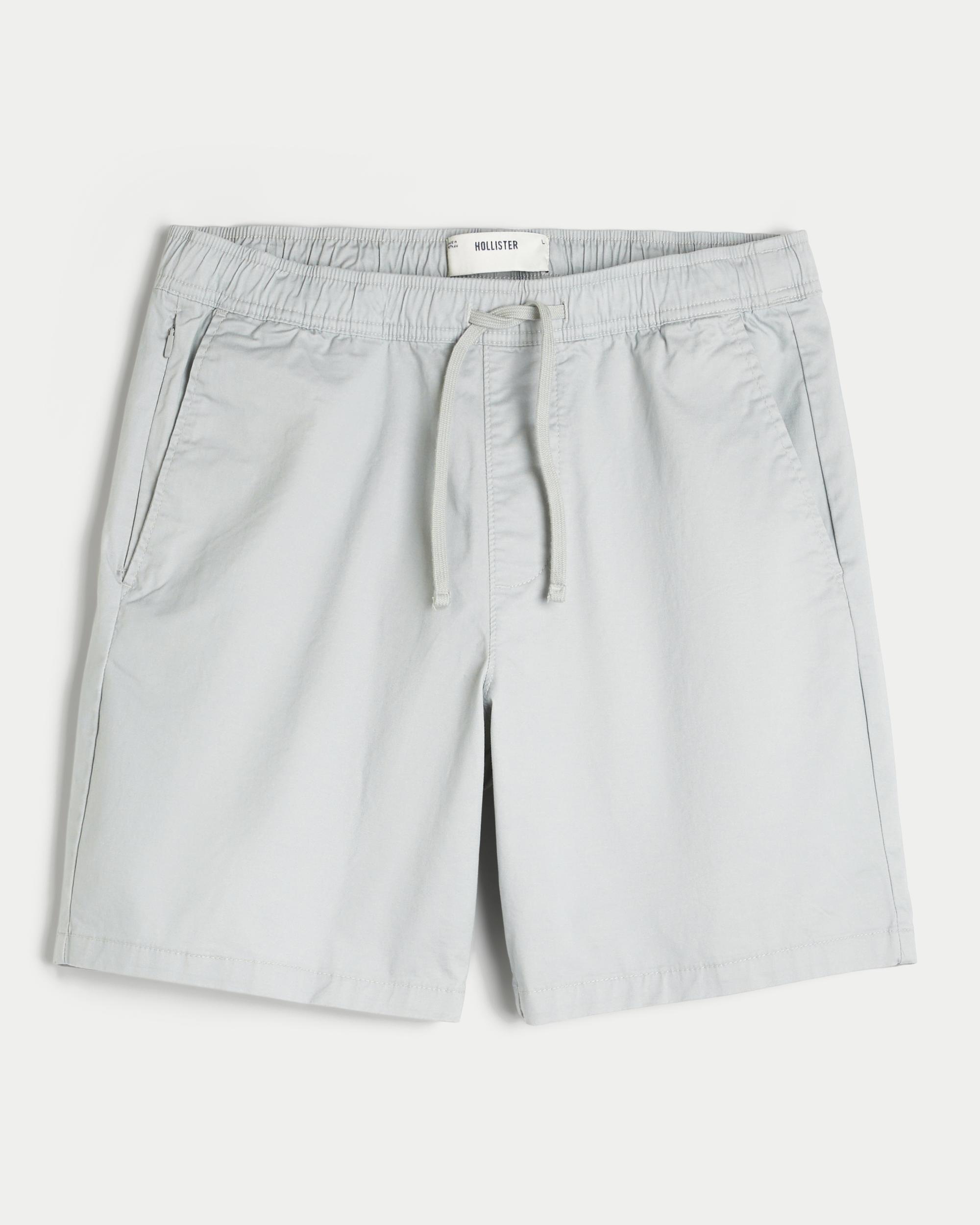Above-the-Knee Twill Pull-On Shorts Product Image
