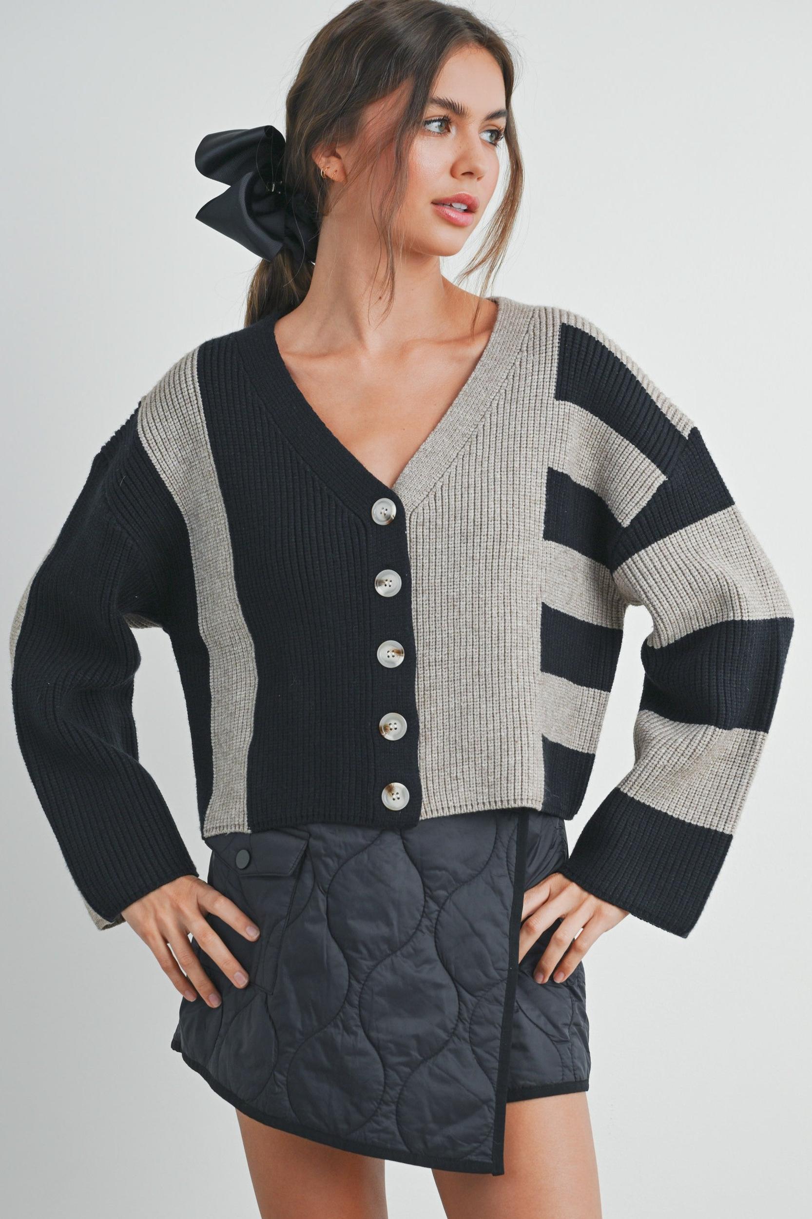 Color Block Cardigan Product Image