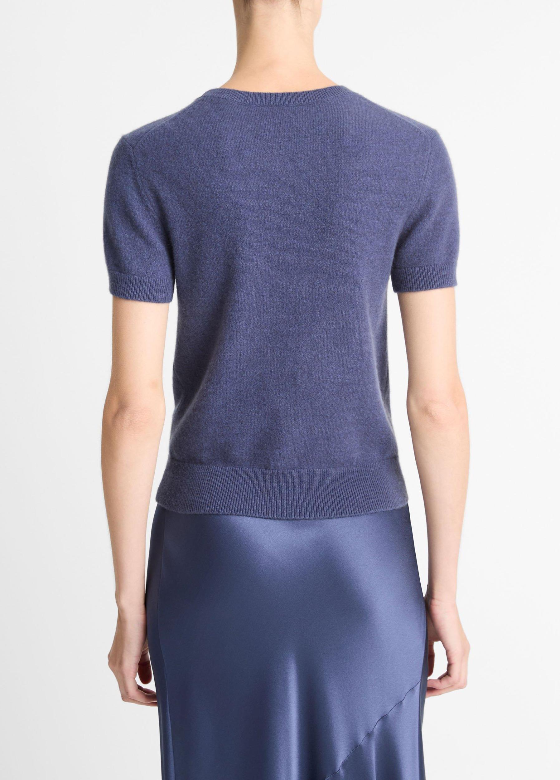 Wool & Cashmere-Blend Short-Sleeve Sweater Product Image