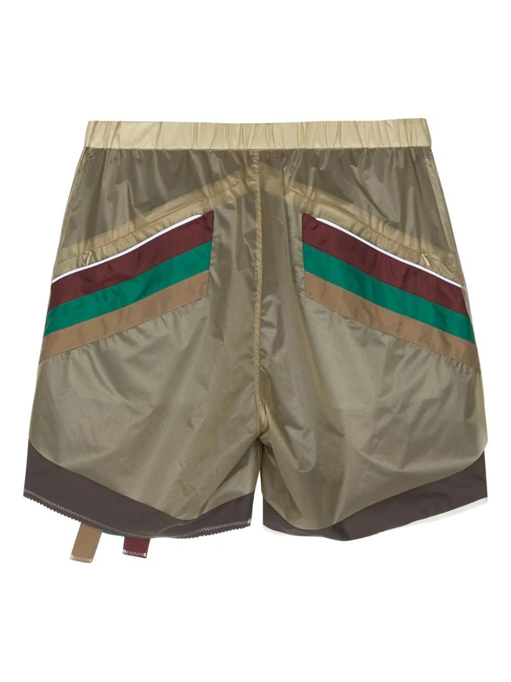 colour-block panelled shorts Product Image