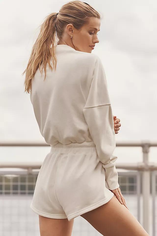 Daily Practice by Anthropologie Mock-Neck Long-Sleeve Romper Product Image