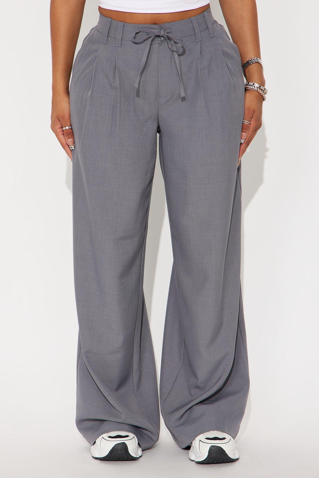 Cami Wide Leg Trouser Pant - Grey Female Product Image