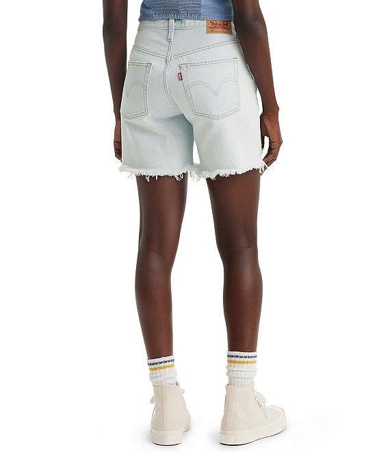 Levi's® 501® Original High Rise Mid Thigh Distressed Denim Shorts Product Image