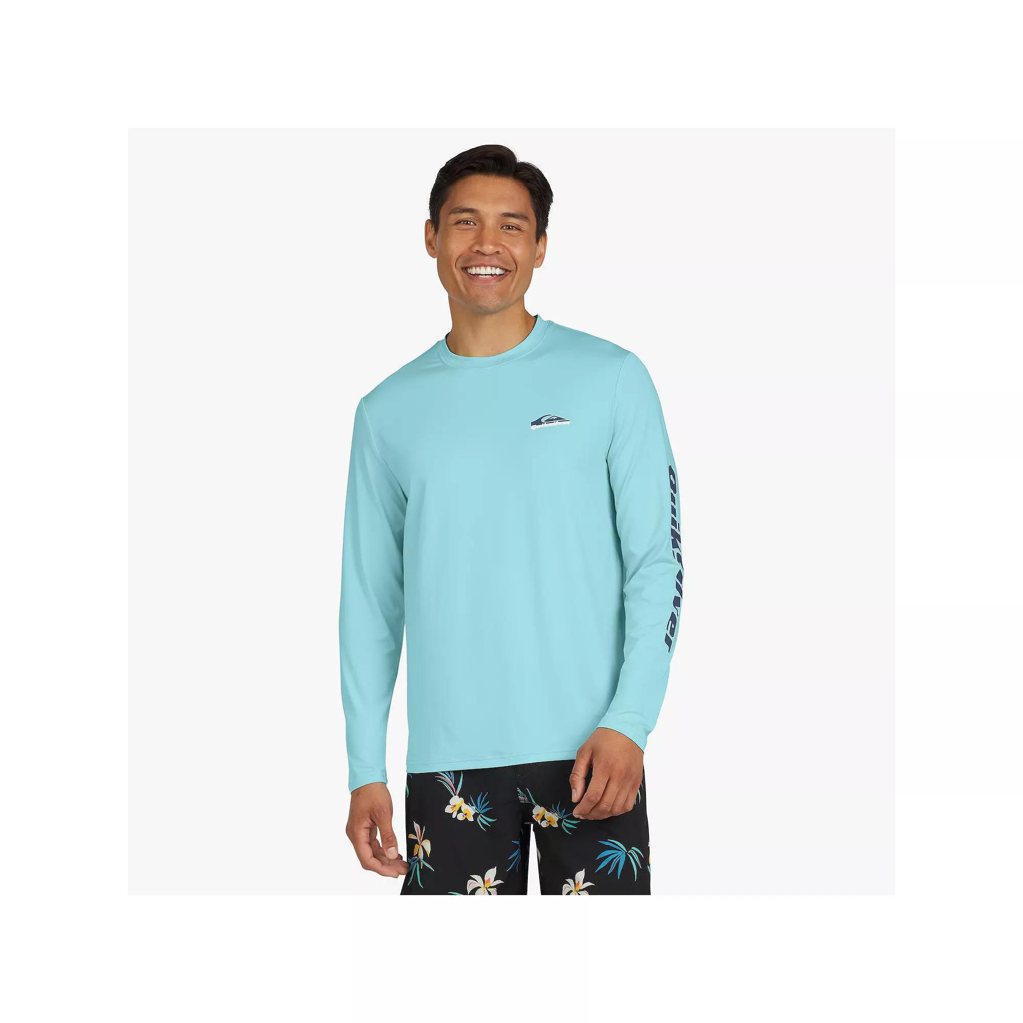 Men's Quiksilver UPF 50 Long Sleeve Surf Tee, Size: Small, Blue Blazer Product Image