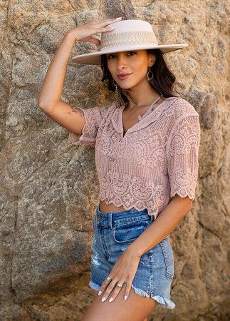 Raina Top in Desert Shell Product Image