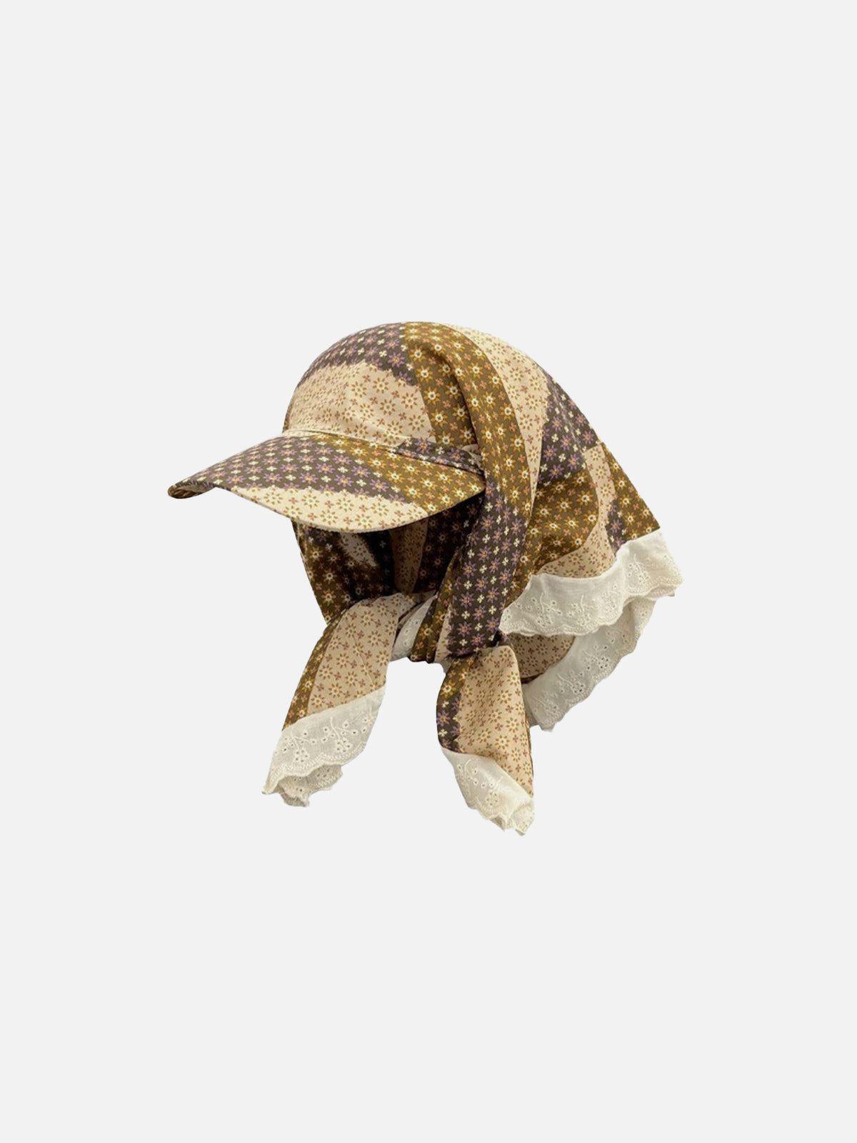 Patchwork Lace Bandana Cap Product Image