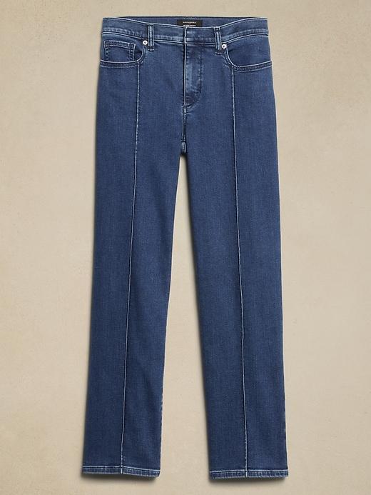 Mid-Rise Straight Pintuck Jean Product Image