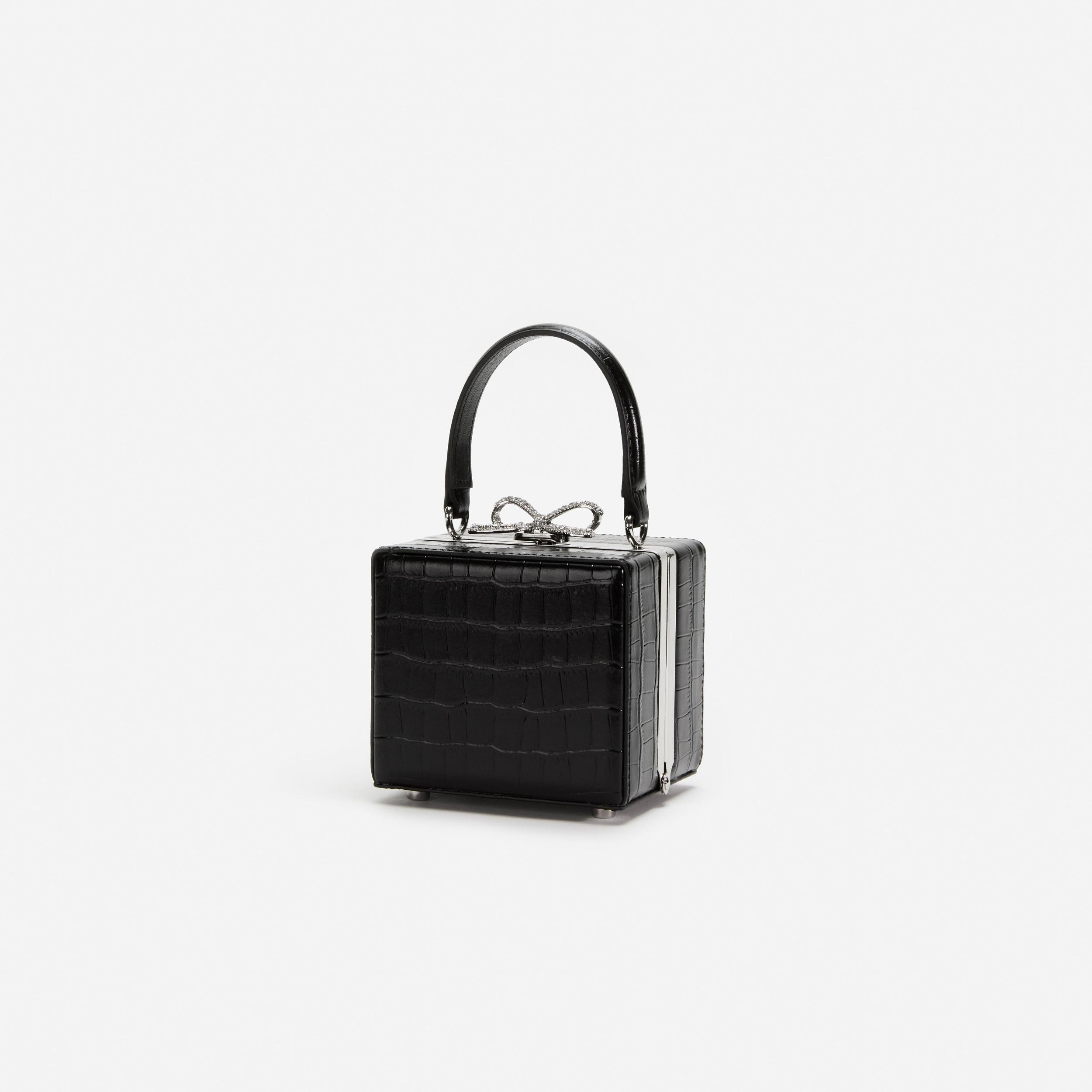 Black Croc Micro Bag Product Image