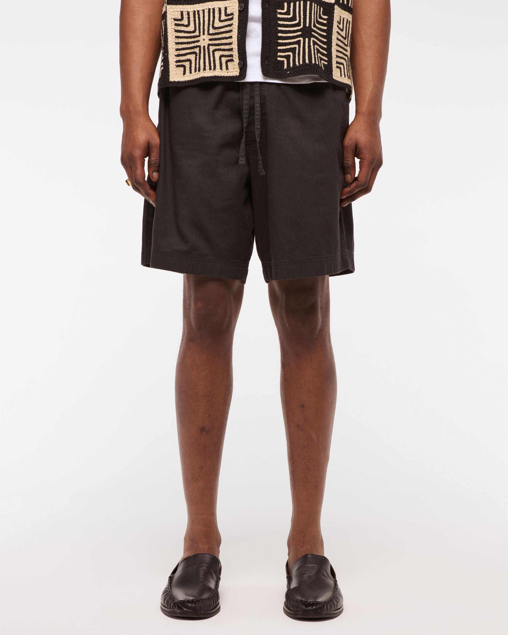 Relaxed Linen-Blend Pull-On Short Product Image